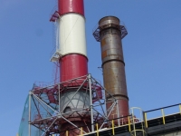 Маркировочная раскраска дымовых труб для «РН-Юганскнефтегаз»